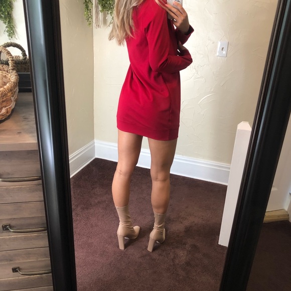 Red Pullover Dress - Picture 2 of 3